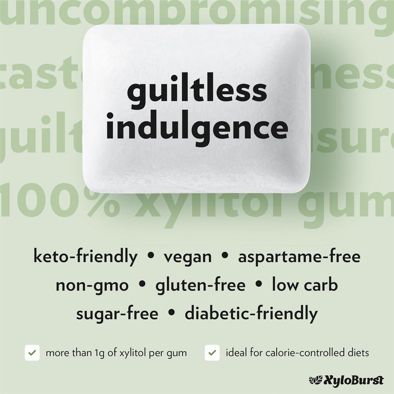 XyloBurst Green Tea Xylitol Gum - 100 Pieces - Image 5